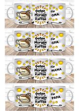 Guten Morgen Kaffee Tasse OMA OPA MAMA PAPA Faultier PERSONALISIERT