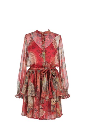 Twinset kleid rot mit - kleid,
