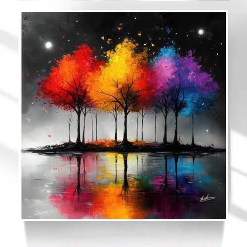 Leinwand bild landschaft - leinwand,