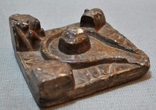 Antik Schwarz Stein Gott Shiva