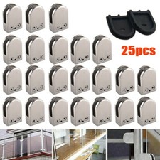 25 Stück Edelstahl Glashalter Glas Klemme Befestigung Scheibensicherung 5mm-8mm