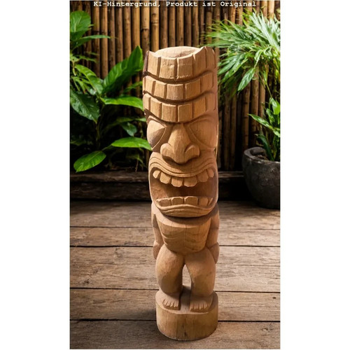 Tiki figur aus kokosnuss holz - tiki,