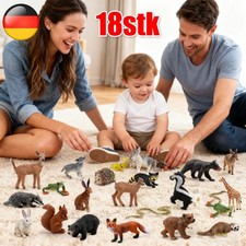 18 Stück Dschungel Zoo Tiere Figuren, Safari Tierfiguren Spielzeug, Wald Tierfig