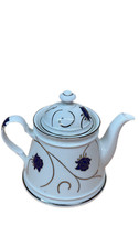 Teekanne, Tea for one, Cha Cult blaue Rosen mit Silber, Fine Porcellain, 0,5 ltr