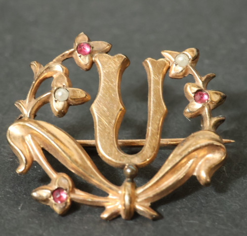 Alte rot goldene jugendstil - goldene,