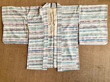 Japan Vintage Damen Haori  Crêpe Seide Pastell farbig 50er 60er Jahre