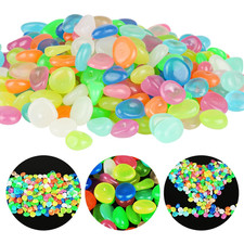 Leuchtsteine Bunt 300 Stück Muggelsteine Dekosteine Steine Kieselsteine Garten F