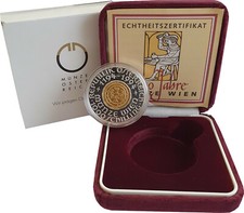 Österreich Gold Silber 1994 1000 Schilling PP 800 Jahre Münze Münzprägung Wien