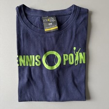 TENNIS POINT BAUMWOLL T-SHIRT GR.128 CM BLAU MIT GRÜN SHIRT 6-8 JAHRE