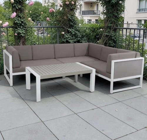 Rattan ecksofa garnitur - ecksofa,
