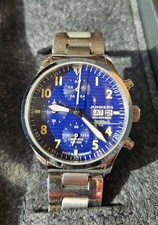 Herren Armbanduhr, Junkers Chronograph W33 Bremen, limitierte Edition, Edelstahl