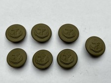 Kriegsmarine Knöpfe feldgrau Südfront Tropen B&N Jacke 2WK Uniform U Boot 2cm 7