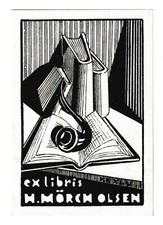 KNUD BOSS: Exlibris für H. Mörch Olsen