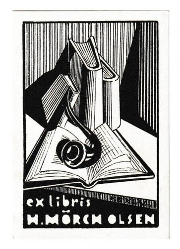 Knud boss exlibris für h - exlibris,