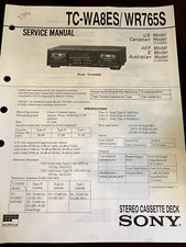 SONY TC-KA8ES TC-WR765S
