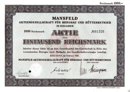 Mansfeld aktiengesellschaft - mansfeld,