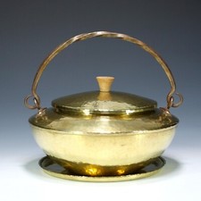 Großer Kessel und Messingtablett Emil FUNK KG Gildenhall NEURUPPIN Mitte 20. Jh.