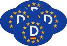 4 vier Stück D-Schild Euro
