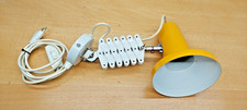 Vintage kleine gelbe Lampe/Scherenlampe mit Tisch/Wandhalterung  70er Jahre
