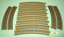 12 gebogene Gleise 1703 (6025) - R357,5 vom FLEISCHMANN H0 Modellgleis - (M68)