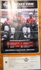 EISBÄREN REGENSBURG Hockey TIme 1 2017 Vorber Spiele Crimmitschau Bayreuth.. +Ti