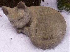 Steinfigur Garten - Katze Easy