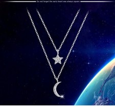 Doppel Halskette Mond - Stern
