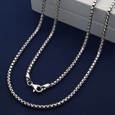 Venezianerkette Rund Massiv 3 mm 925 Sterlingsilber Rhodiniert  Damen Herren