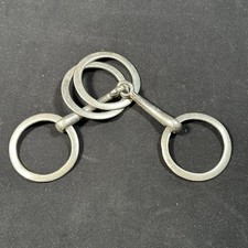 Vintage Pferdegebiss Snaffle-Gebiss Maul Mundstück Dreiteilig Wassertrense