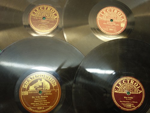 Schellackplatte grammophon - 4x,