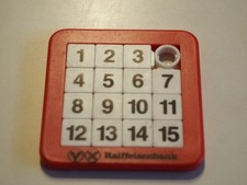 Schiebefix, 7 x 7 cm, Volksbanken/Raiffeisenbanken, Neuwertig