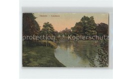 CHEMNITZ Sachsen Schlossteich Holzbruecke