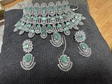 Bollywood Indisch Pakistanisch American Diamond Bridel Set