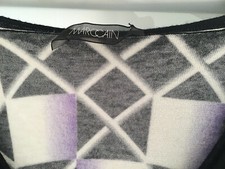 Seidenkleid N3 lila Marc Cain 38 schwarz weiß Kleid  Gürtel Vasarely