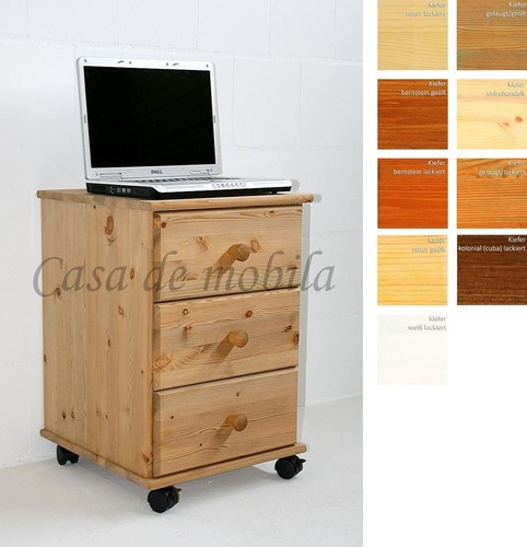 Rollcontainer kiefer massiv - rollcontainer,
