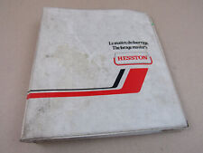 Hesston 7580 forage harvester Feldhäcksler Ersatzteilliste Parts List ca 1983