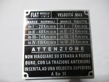 Nameplate Fiat Campagnola AR