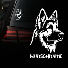 Auto Aufkleber | Deutscher Schäferhund Wunschname  | Personalisiert  Sticker 58