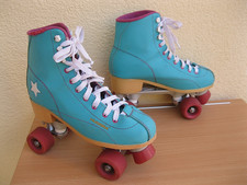 Hudora Rollschuh Gr. 40 Disco Roller Rollerskates Skater türkis - pink