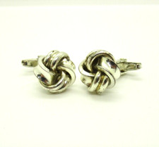 Vintage Designer Manschettenknöpfe 835er Silber Meisterpunze 60s Knoten edel