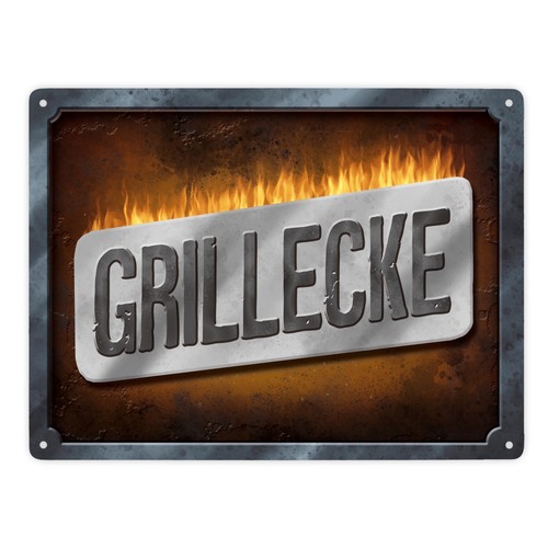 Grillecke metallschild xxl - metallschild,