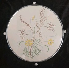 Tortenplatte, Drehbar, Drehfuß, Blumen Motiv, 40er/50er Jahre