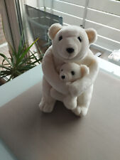 Plüschtier* Eisbär mit Baby * Sprinnrad * ca. 26 cm hoch