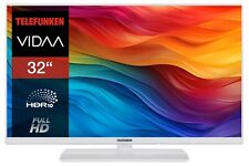 Telefunken 32 Zoll Fernseher VIDAA Smart TV Full HD HDR LED TV mit Triple-Tuner