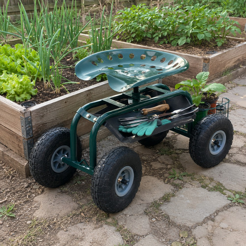 Gartenrollsitz lenkbar 360 - gartenrollsitz,