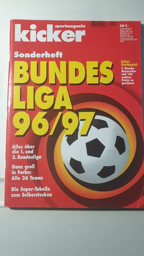 Kicker sonderheft 1996 1997 - kicker, 1996/1997