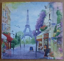 Deko HDF - Reisen Länder Urlaub Paris Frankreich Eiffel Blumen Café