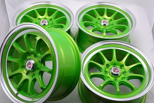 Green rims yaris reno - 15",