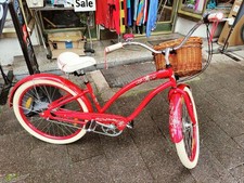 Electra Beachcruiser Fahrrad Shimano Positron  Einkaufskorb 26" rot Ledersattel