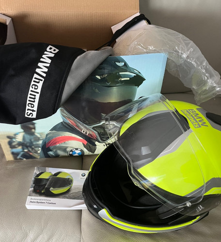 Gelber bmw motorrad helm - gelber, motorrad-helm